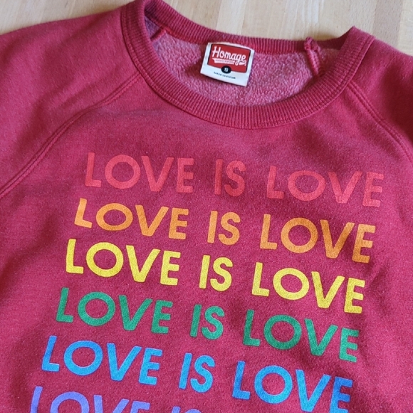 Hanes Red Love is Love Sweatshirt - Picture 2 of 7